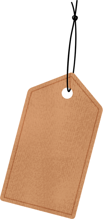 Realistic Organic Textured Paper Tag